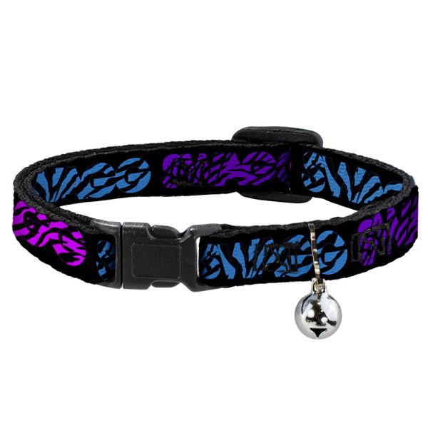 Cat Collar Breakaway - SWAGG Black Zebra Multi Neon For Cheap