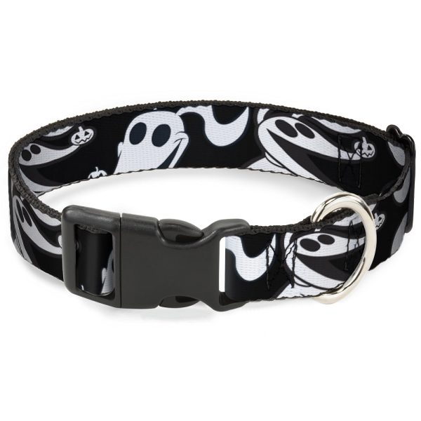 Plastic Clip Collar - Nightmare Before Christmas Zero Expressions Black White Discount